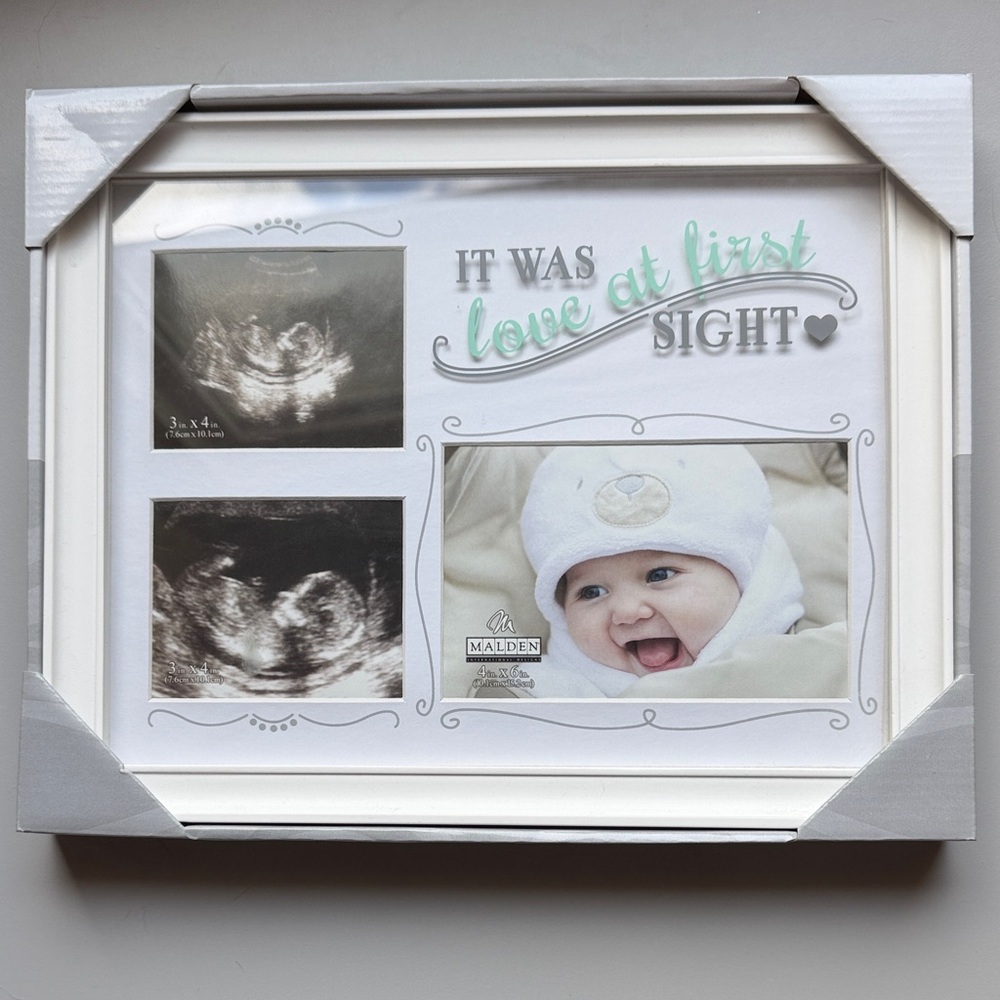 Malden White and Gray Love at First Sight Frame